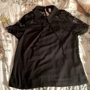 Black lacey womens top